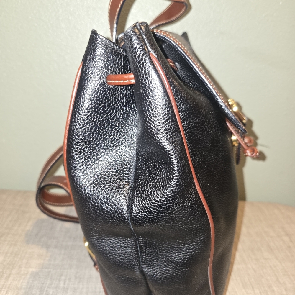 Euc Bally vintage black and brown woven leather backpack Bag - Picture 3 of 9